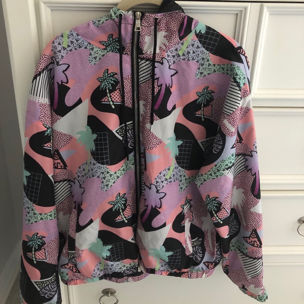 printed windbreaker
